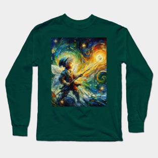 Magic Fairy in Starry Night Long Sleeve T-Shirt